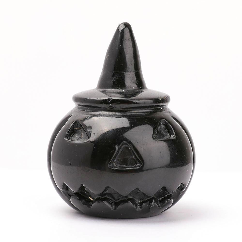Hand Carved Pumpkin for Halloween Decor Wholesale Crystals