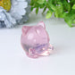 1.6" Pink Opalite Jiggly Puff Crystal Carvings Wholesale Crystals