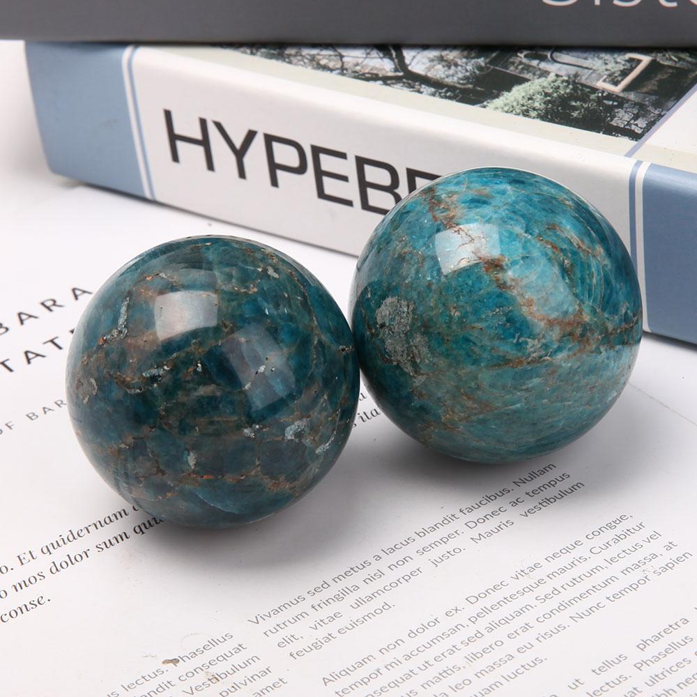 2.2" Blue Apatite Sphere Wholesale Crystals