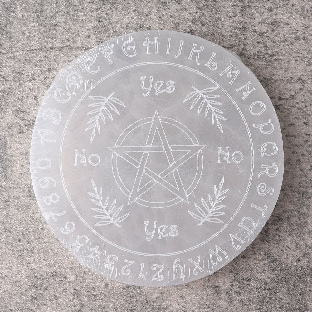 15cm Round Selenite Coaster Wholesale Crystals