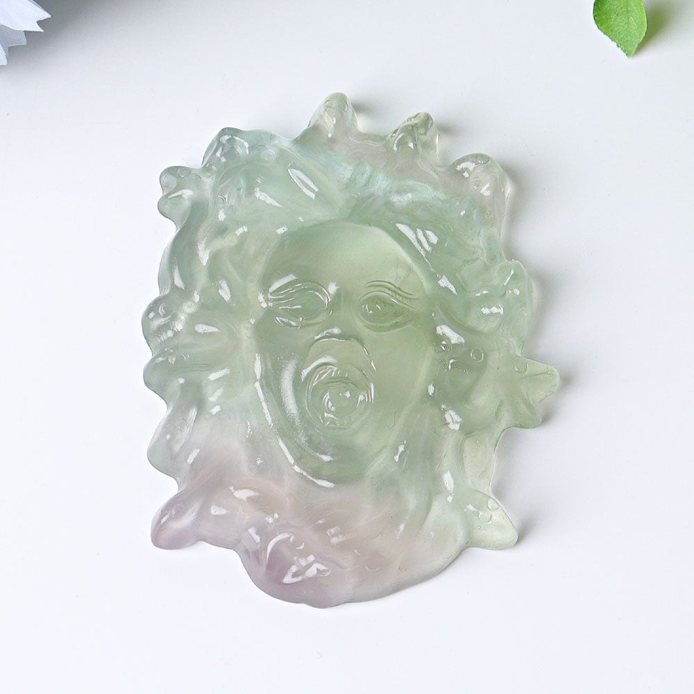 3" Fluorite Medusa Crystal Carvings Wholesale Crystals