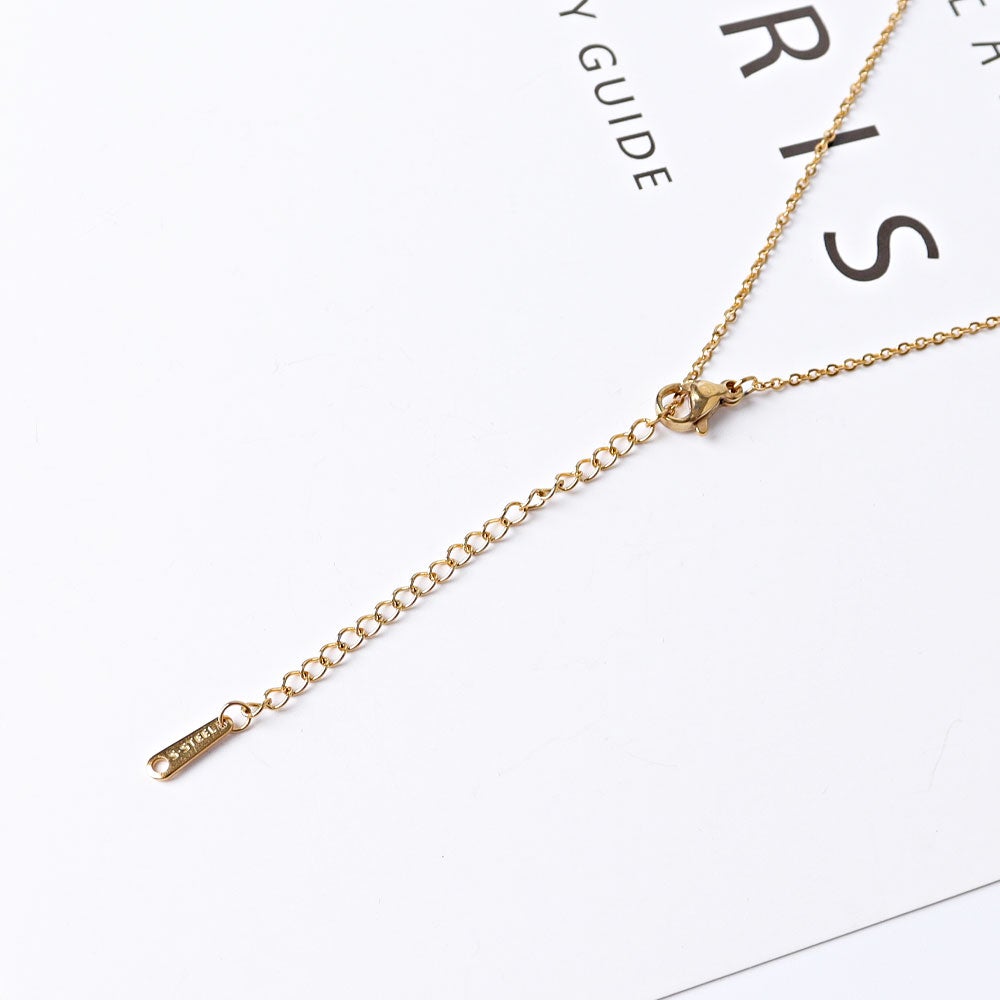 Amethyst Peach Aventurine with Golden Cross Decor Necklace Wholesale Crystals