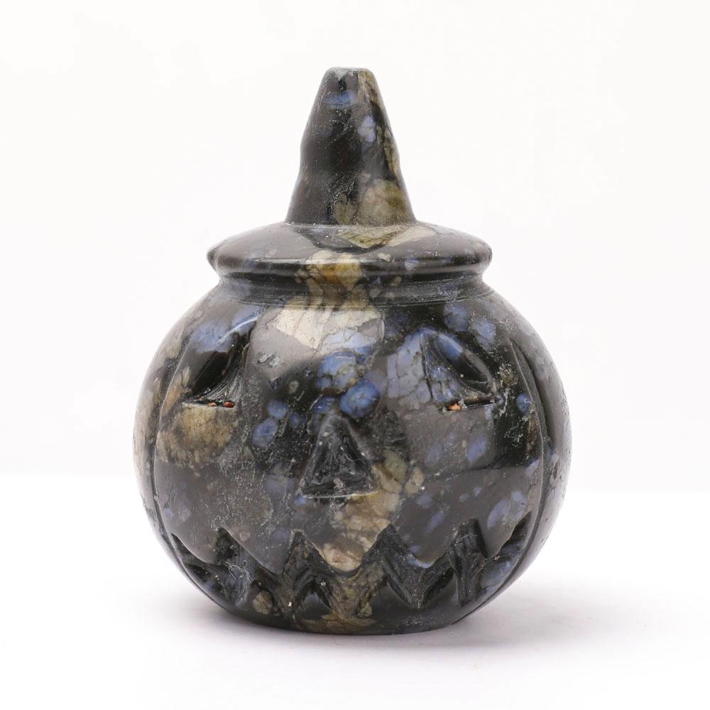 Hand Carved Pumpkin for Halloween Decor Wholesale Crystals