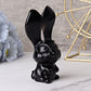 4.7" Black Obsidian Big Ears Rabbit Crystal Carvings Wholesale Crystals