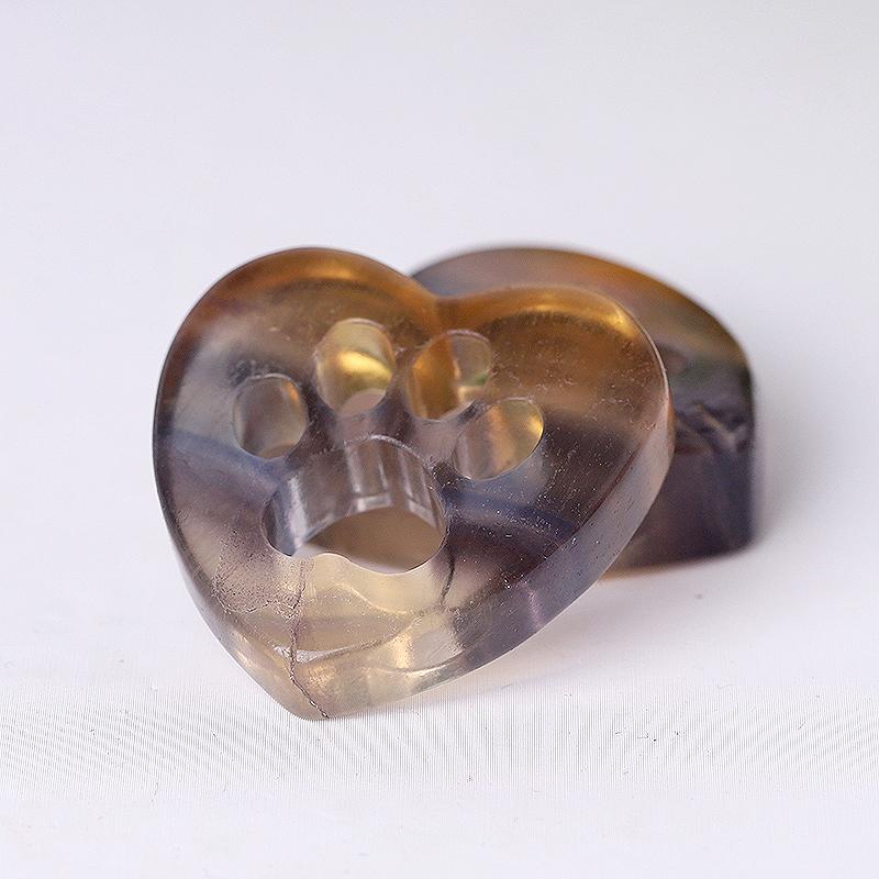 1.5" Heart with Cat Paw Shape Crystal Carvings Wholesale Crystals