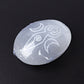 2.4" Selenite Palm Stone with Printing Wholesale Crystals