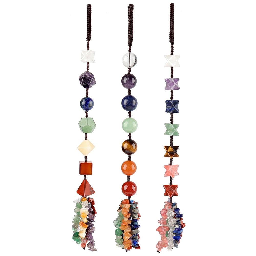 10" Chakra Crystal Hanging Ornament Wholesale Crystals