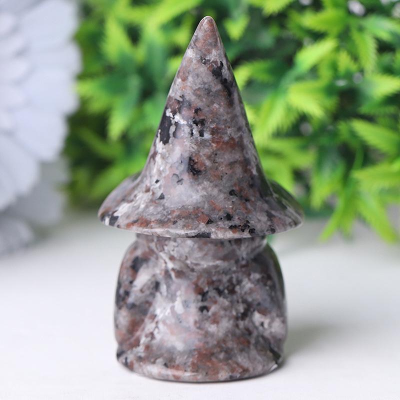 3" Yooperlite Baby Witch Wizard Crystal Carvings for Halloween Wholesale Crystals