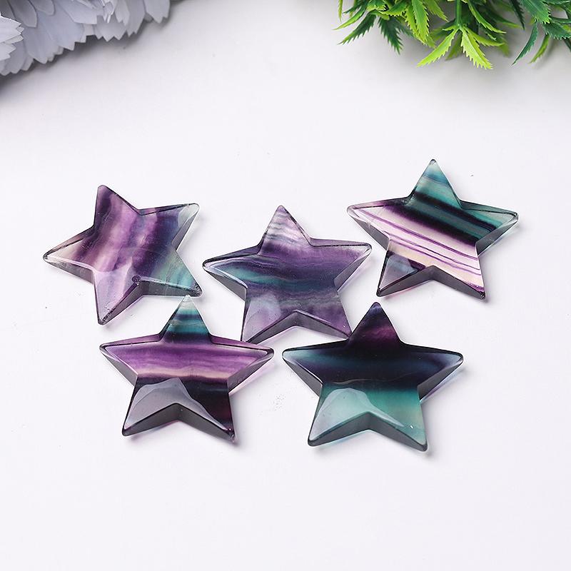 2" Fluorite Star Crystal Carvings Wholesale Crystals