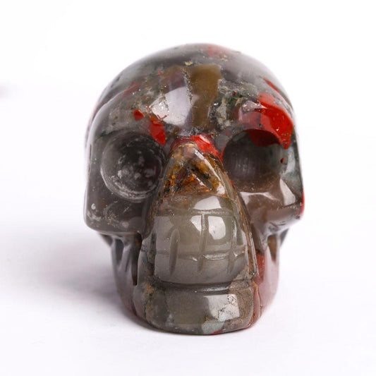 2" African Blood Stone Crystal Skull Carvings Wholesale Crystals