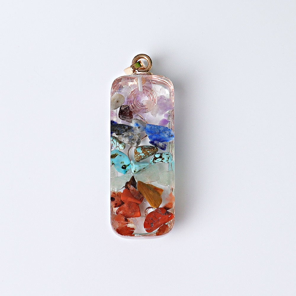 1.8" Chakra Resin Crystal Pendant Wholesale Crystals
