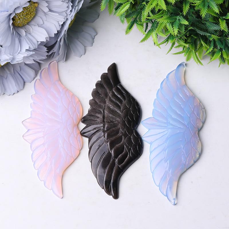 4.5" Angel Wings Crystal Carvings Wholesale Crystals