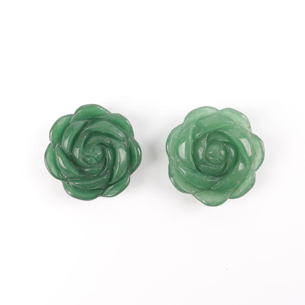 Green Aventurine Flower Free Form Wholesale Crystals