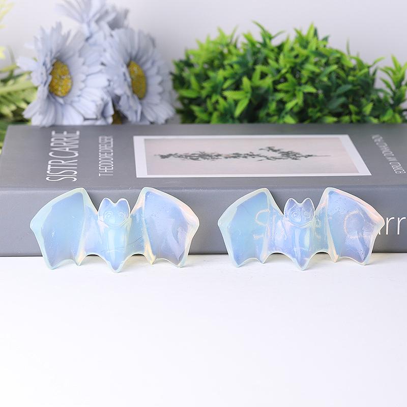 4" Bat Carving Crystal Carving for Halloween Decoration Wholesale Crystals
