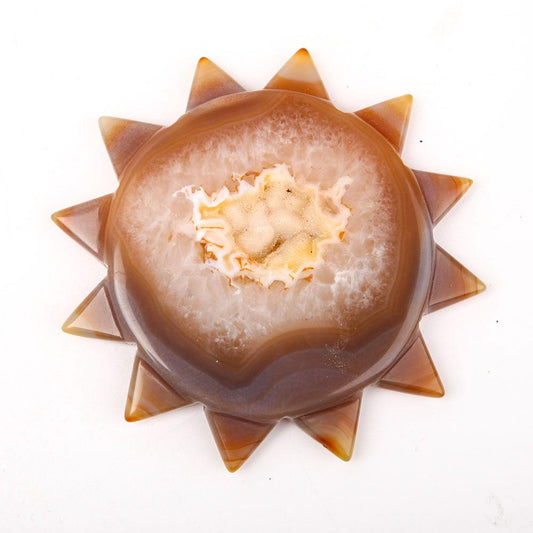 Druzy Agate Sun Carvings Wholesale Crystals