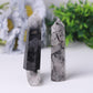 Natural Black Tourmaline in Quartz Points Healing Tower Wholesale Crystals