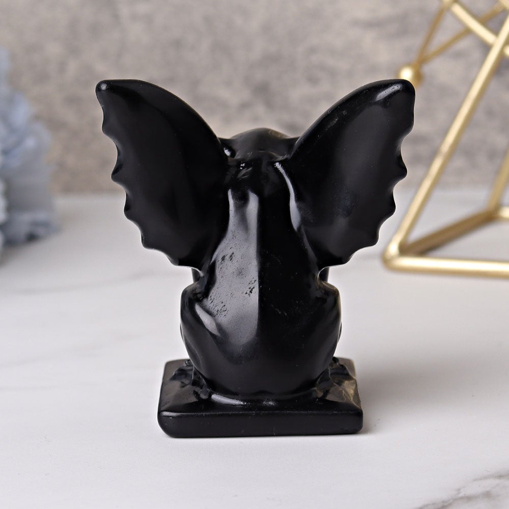 3" Black Obsidian Gargoyle Crystal Carvings Wholesale Crystals