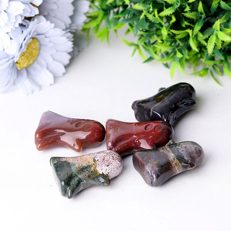 1.8" Ocean Jasper Ghost Crystal Carvings for Halloween Wholesale Crystals