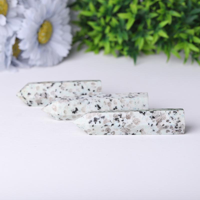 Natural Kiwi Jasper Point Crystal Tower Wholesale Crystals