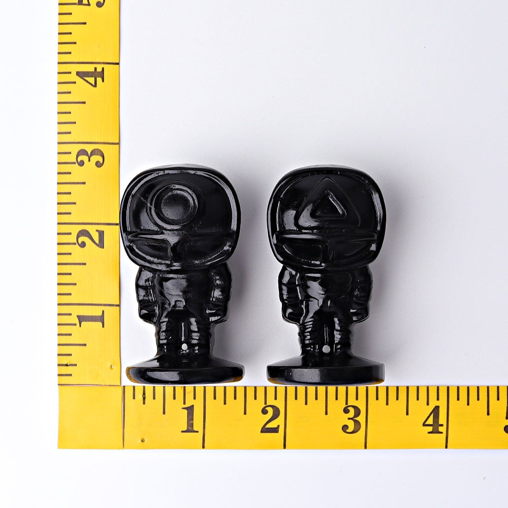 2.5" Black Obsidian Squid Game Crystal Carvings Wholesale Crystals