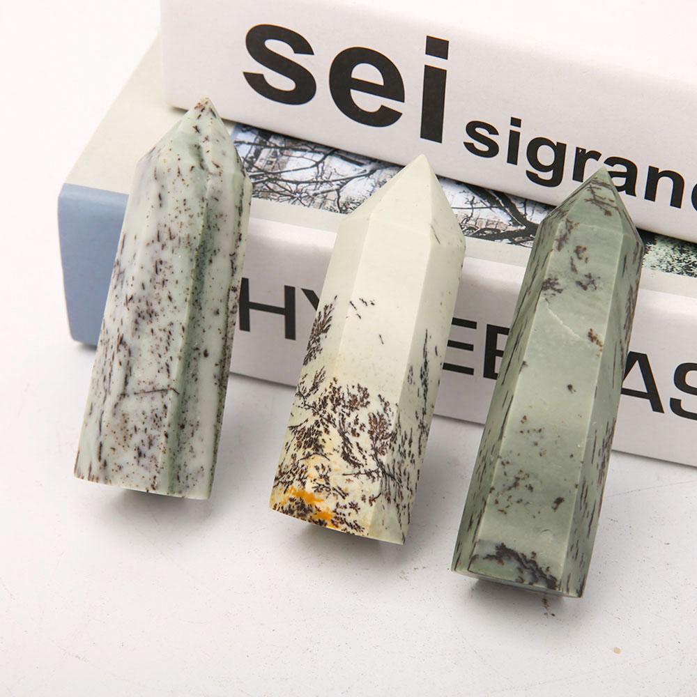 Set of 3 Flower Jade Points Wholesale Crystals