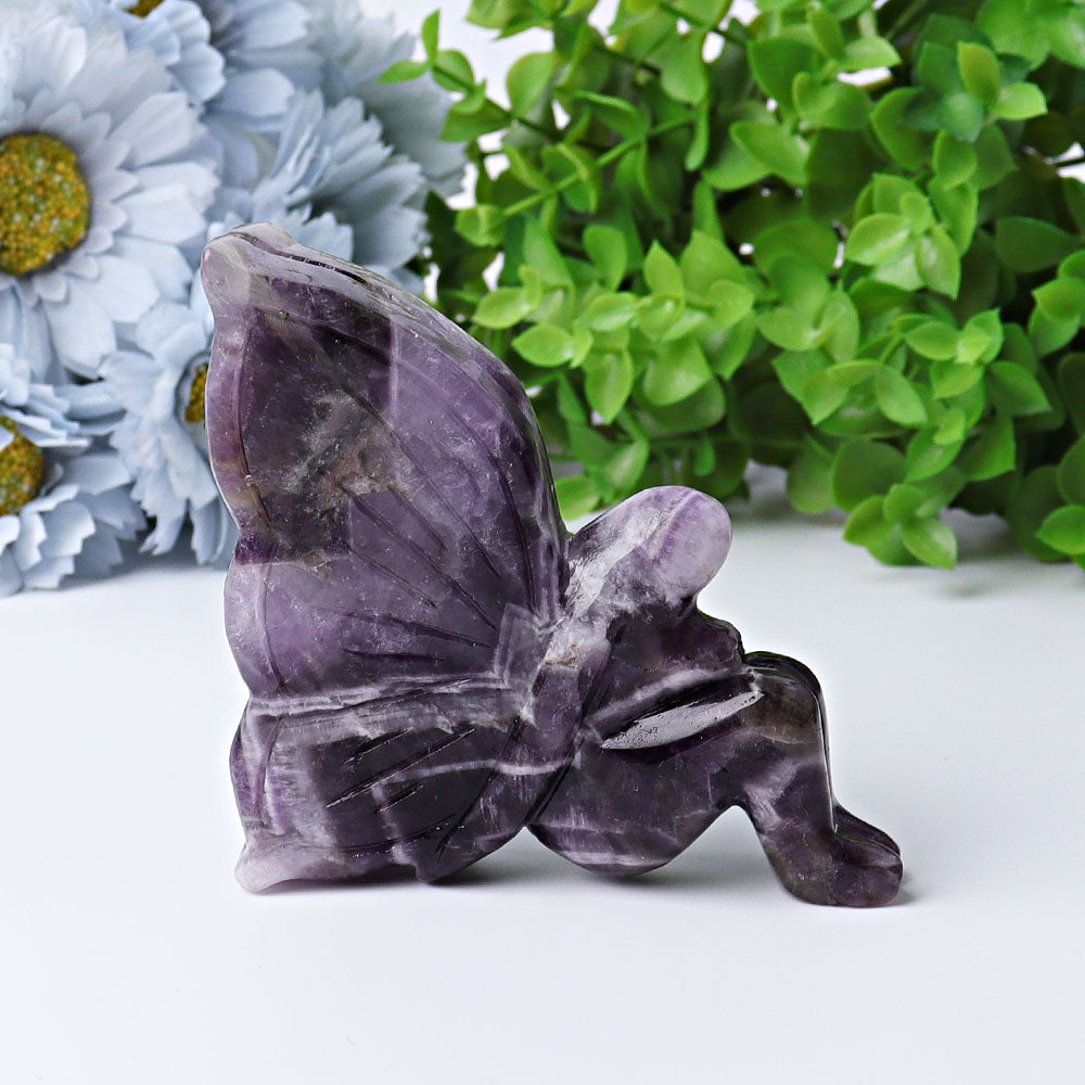 3.5" Dream Amethyst Fairy Crystal Carvings Wholesale Crystals