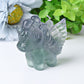 2" Fluorite Unicorn Crystal Carvings Wholesale Crystals