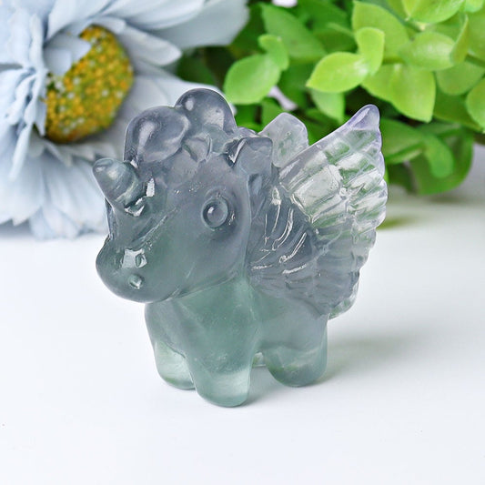 2" Fluorite Unicorn Crystal Carvings Wholesale Crystals