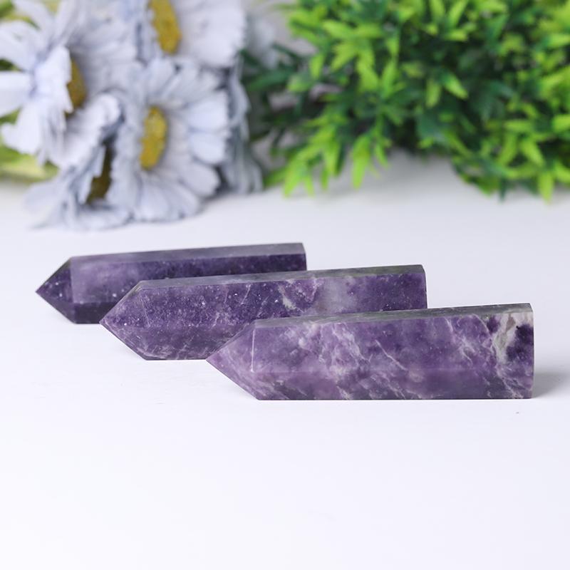Wholesale High Quality Purple Lepidoite Crystal Point For Decoration Wholesale Crystals