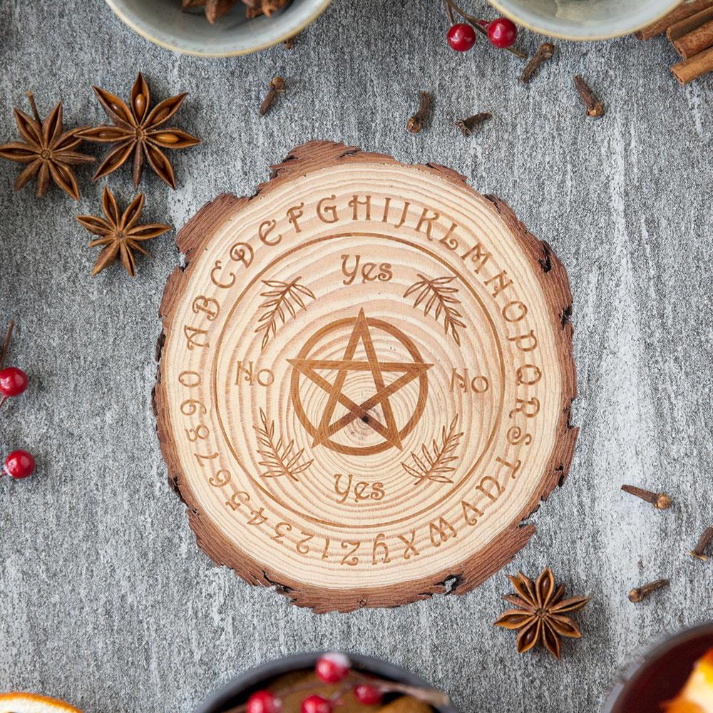 Irregular Round Wooden Coaster Wholesale Crystals