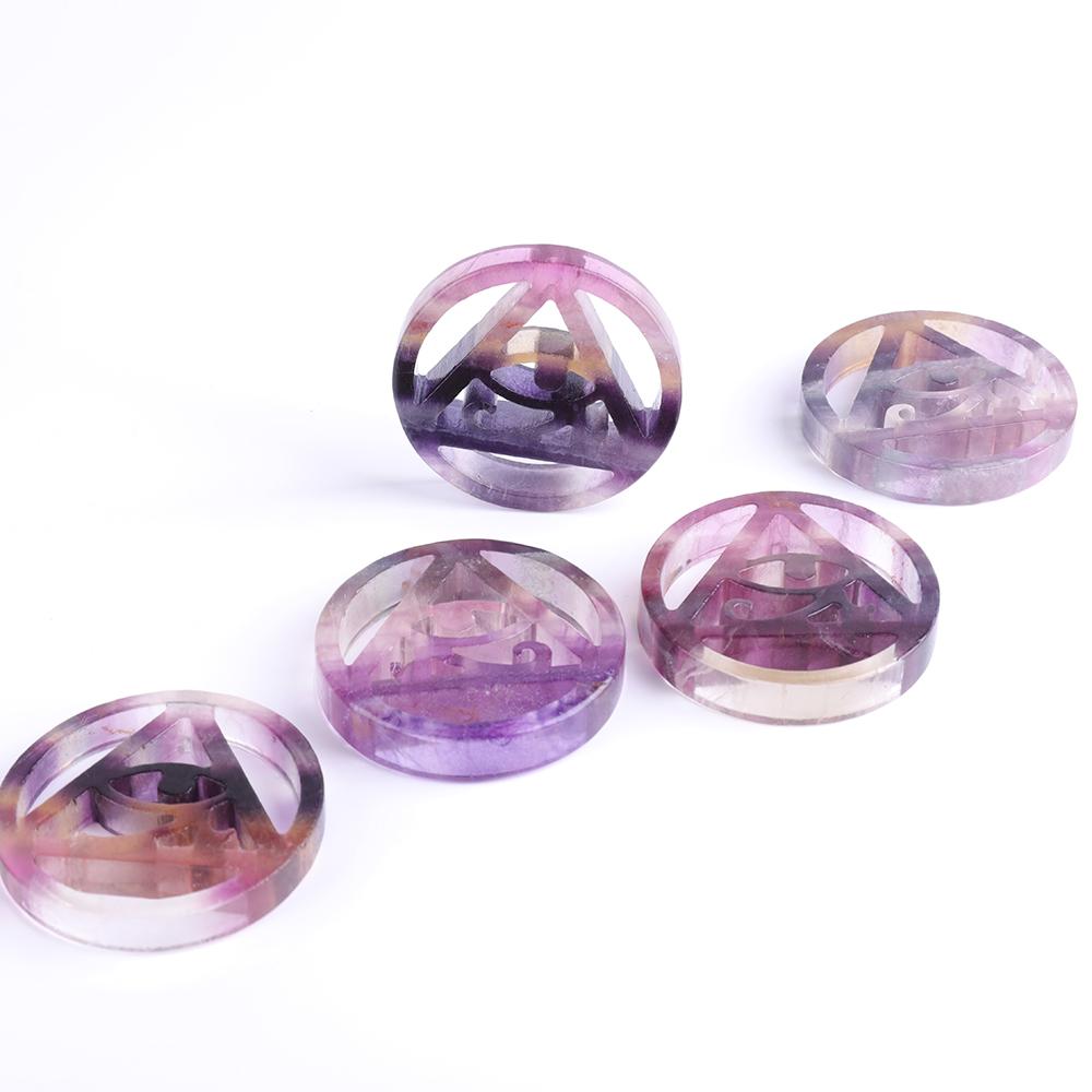 Rainbow Fluorite Horus Eye Carving Wholesale Crystals