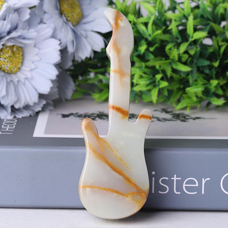 5" Afghan Jade Guitar Crystal Carvings Wholesale Crystals