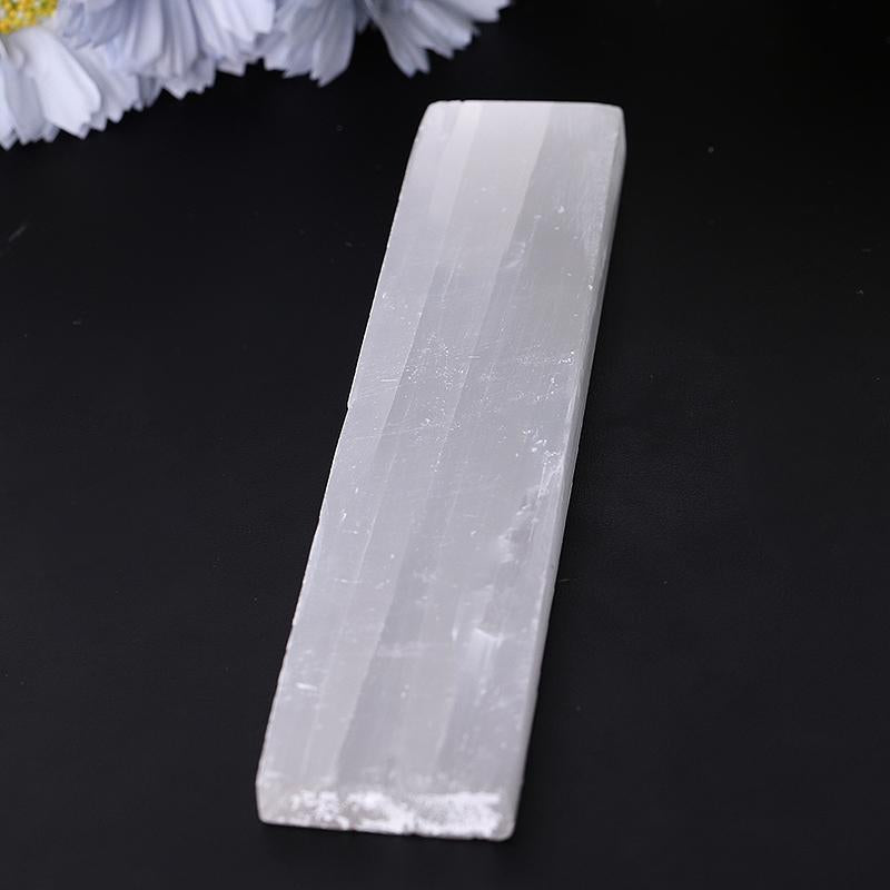 7.5" Selenite Stick Wand with Laser Engraved Chakra Pattern Wholesale Crystals