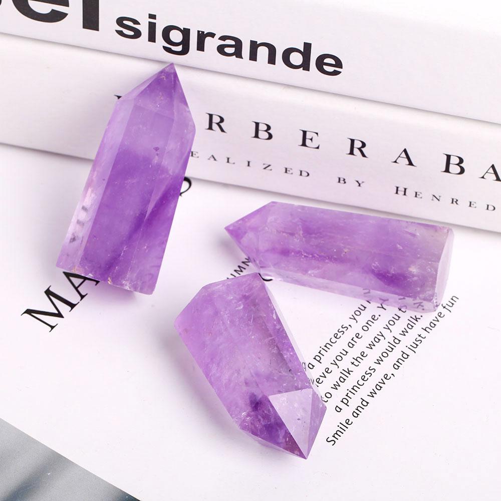 Set of 3 Amethyst Crystal Points Wholesale Crystals