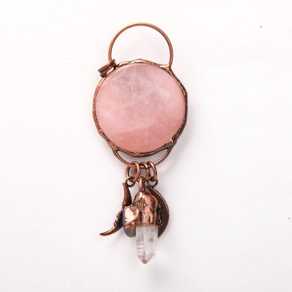 Rose Quartz Clear Quartz Kyanite Pendant Wholesale Crystals