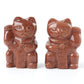 2" Gold Sandstone Crystal Carving Lucky Cat Wholesale Crystals