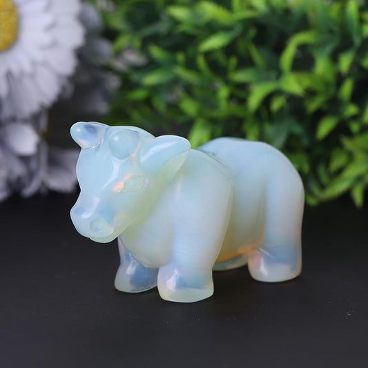 3.5" Opalite Cow Crystal Carving Wholesale Crystals