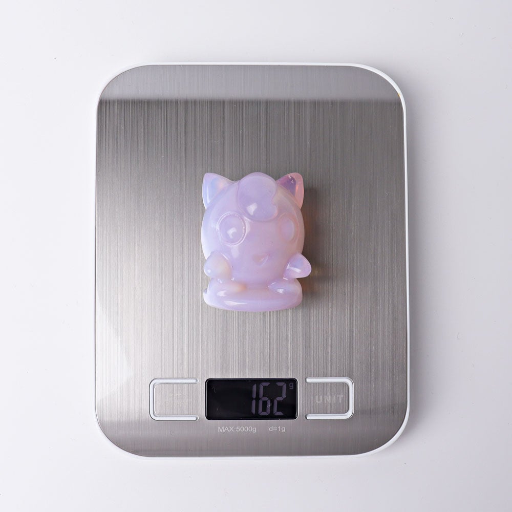 2.2" Pink Opalite Jiggly Puff Crystal Carvings Wholesale Crystals