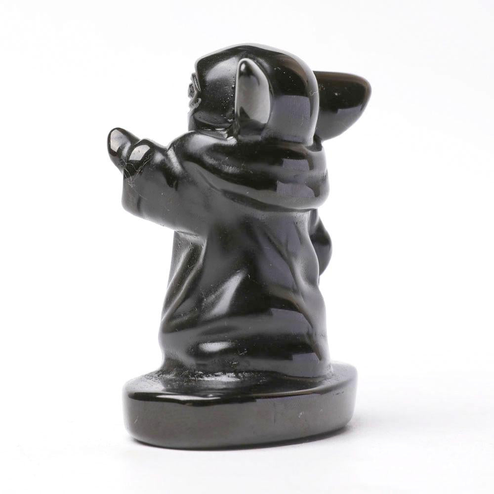 Black Obsidian Master Yoda Crystal Carvings Wholesale Crystals