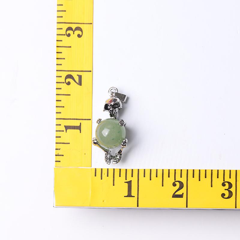 Wholesale Silver Skeleton Wrapped Round Ball Crystal Pendant Wholesale Crystals