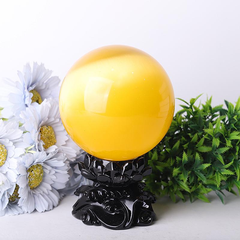 95mm Cat Eye Crystal Spheres Wholesale Crystals