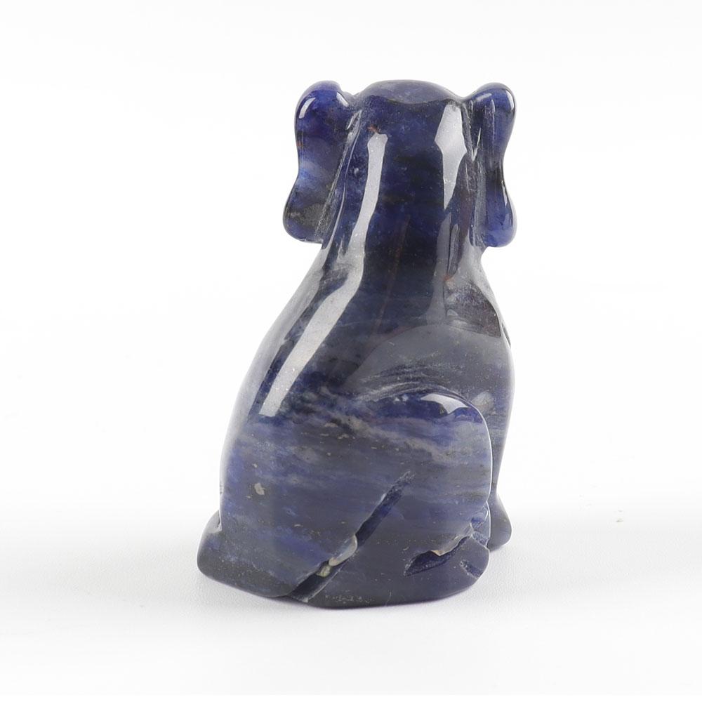 2" Sodalite Dog Figurine Crystal Carvings Wholesale Crystals