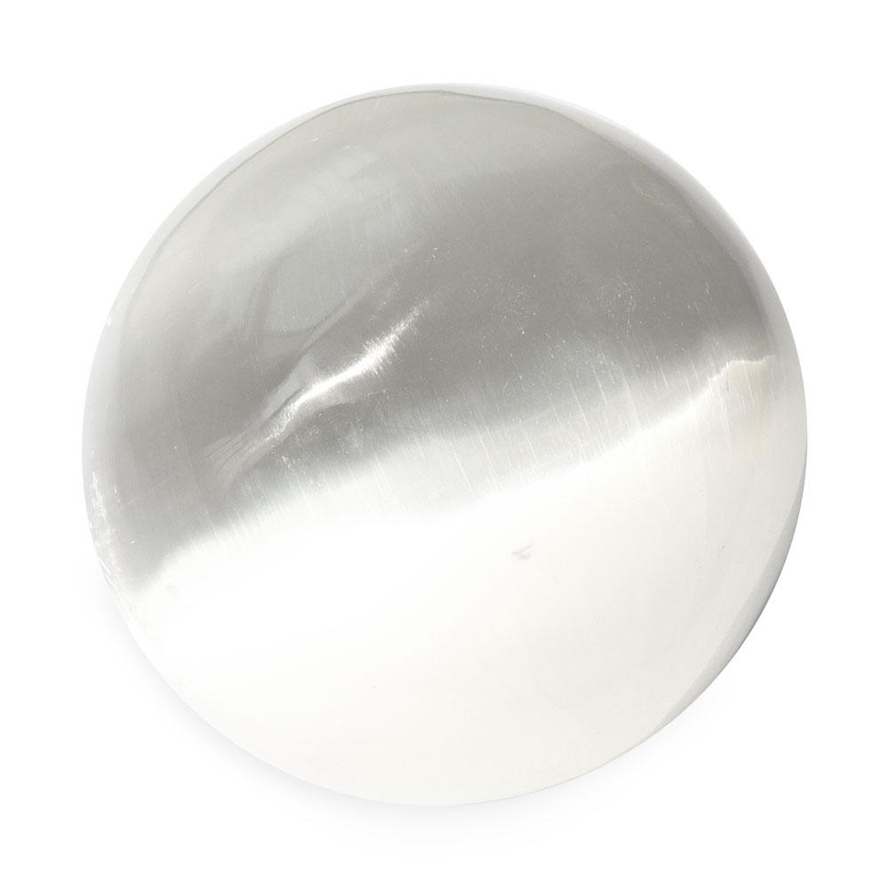 3.85” Selenite White Sphere Ball Wholesale Crystals