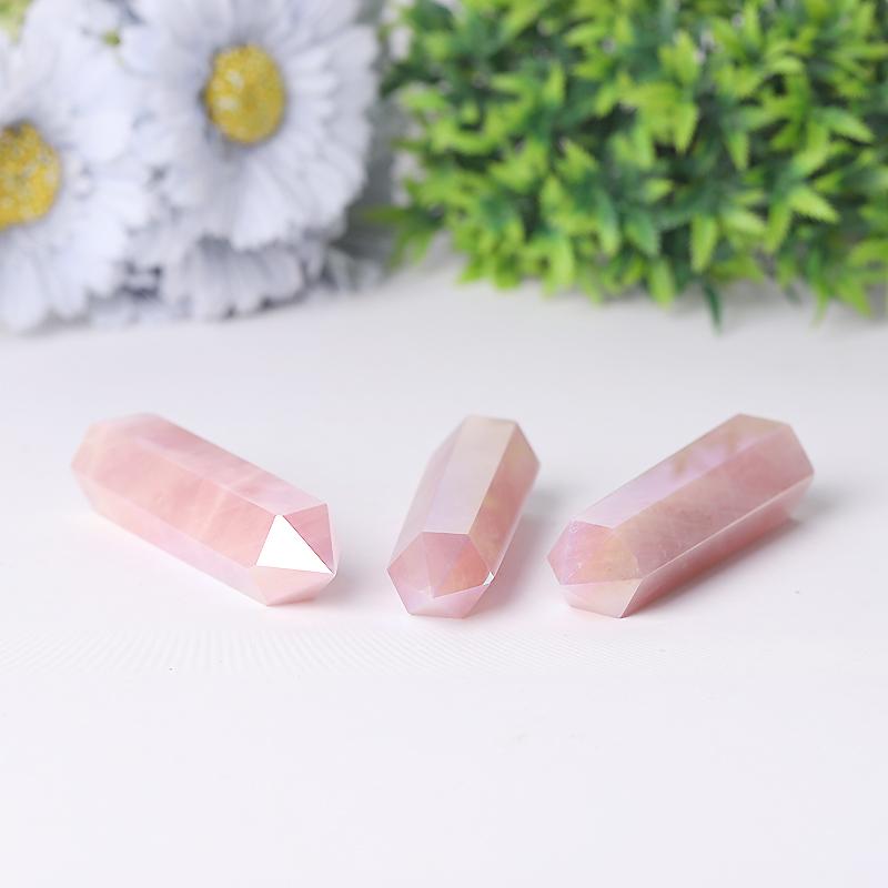 Wholesale Aura Rose Quartz Points for Collection Wholesale Crystals