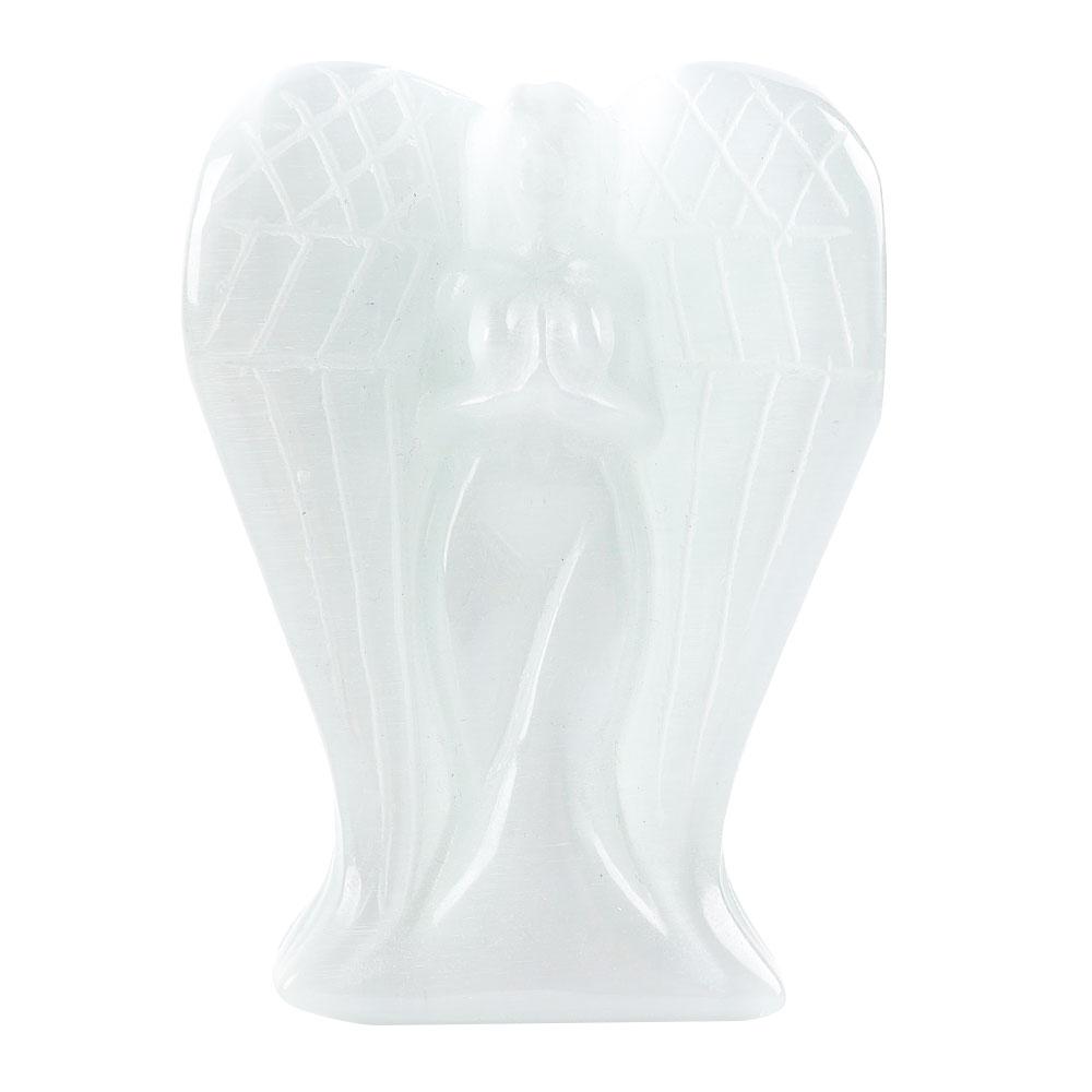 Hand Carved Cat Eye Crystal Angel Figurine Statue Wholesale Crystals