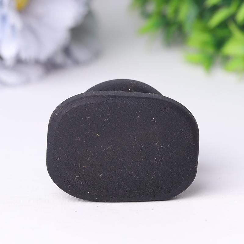 2" Black Obsidian Snorlax Crystal Carvings Wholesale Crystals