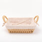 Straw Basket with Linen Lining Wholesale Crystals