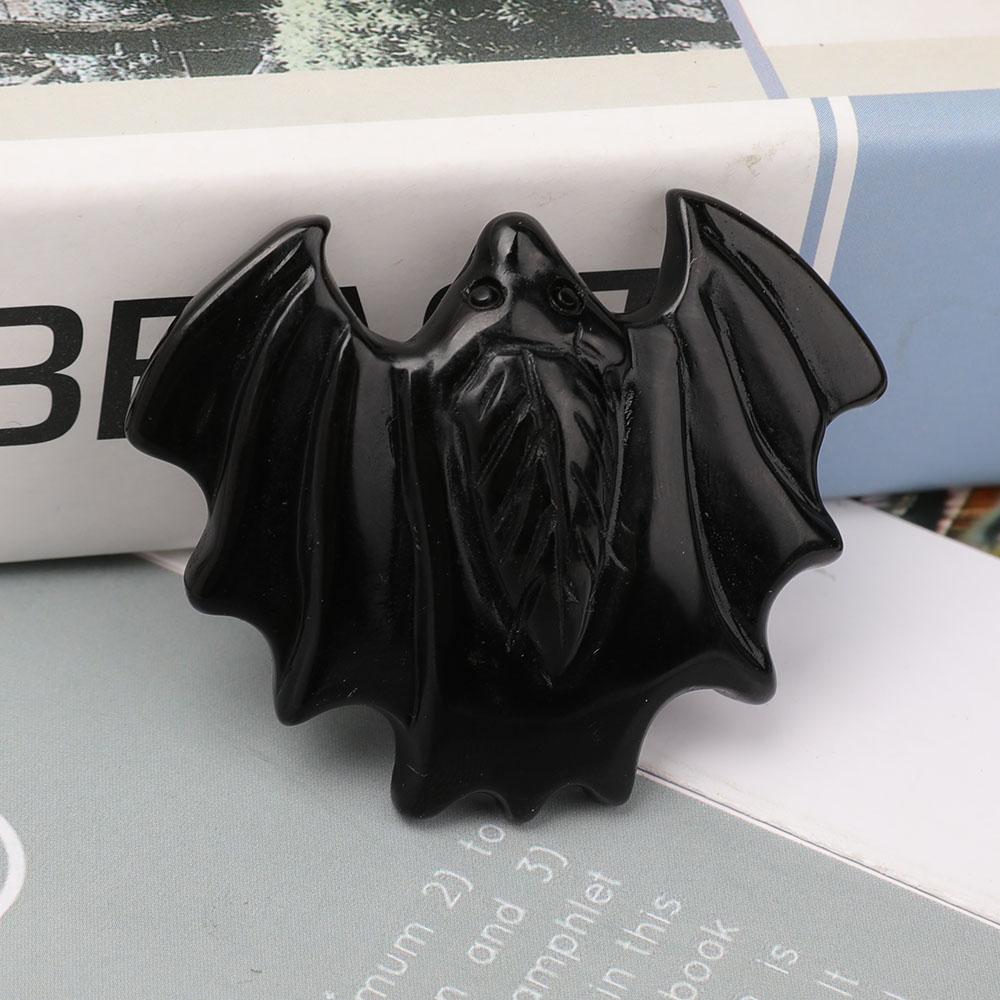 DISCOUNT Black Obsidian Bat Carvings Wholesale Crystals