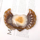 Hand Carved Druzy Agate Heart With Wings Wholesale Crystals