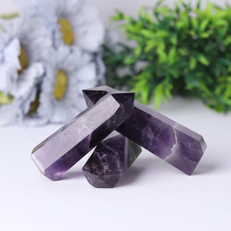 Wholesale Natural Dream Amethyst  Chevron-Amethyst Points Wholesale Crystals